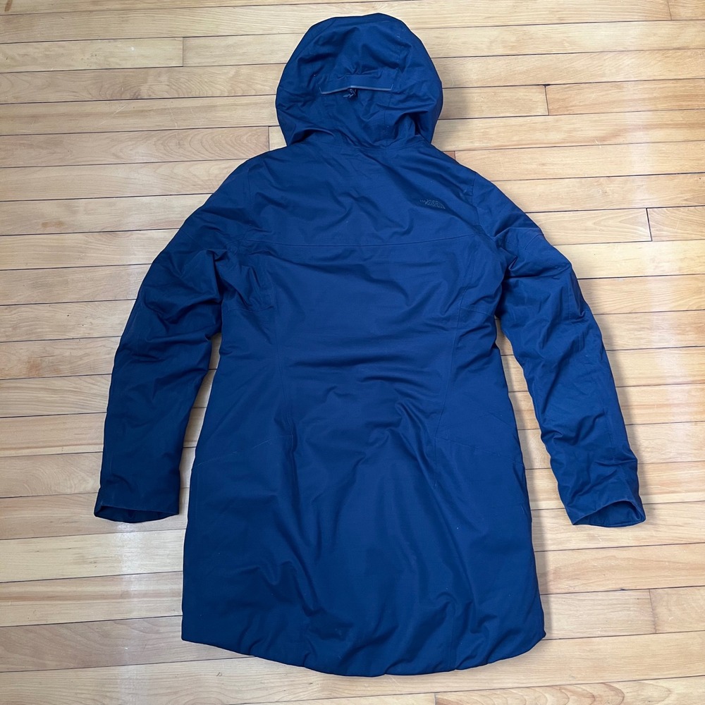 The North Face Womens City Breeze Insulated Parka Navy Blue Hooded Jacket Size M - Picture 4 of 6